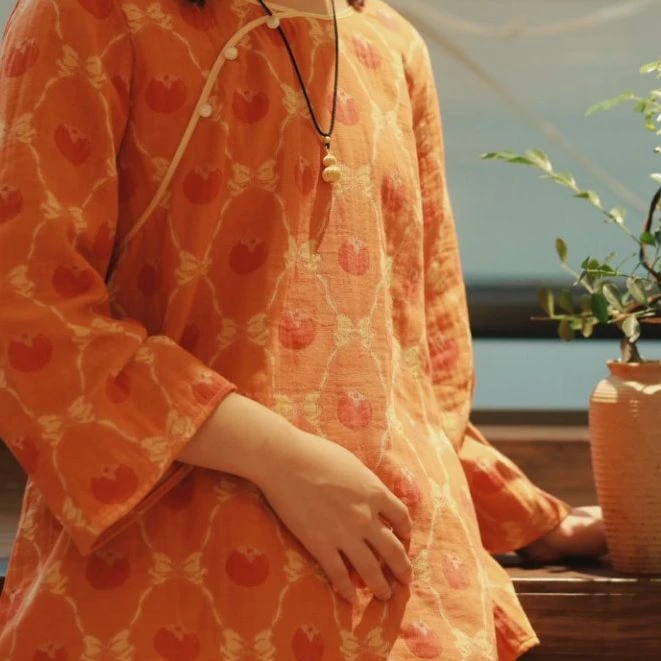 柿柿如意新款纯棉睡衣女春秋夏季薄款长袖宽松2050家居服套装