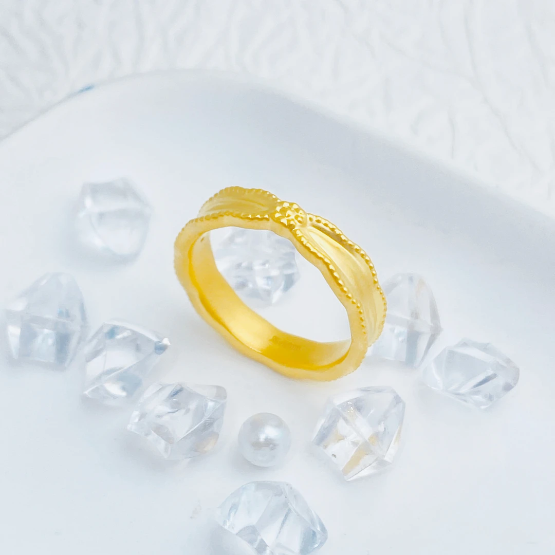 【国潮】足金999  流金岁月丝带戒指 1.27 18圈口