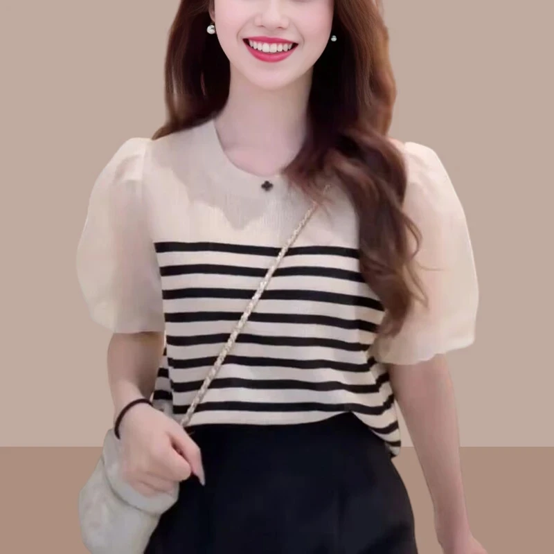 清凉一夏小众炸街高级感女装体恤2025新款优雅气质洋气短袖薄上衣