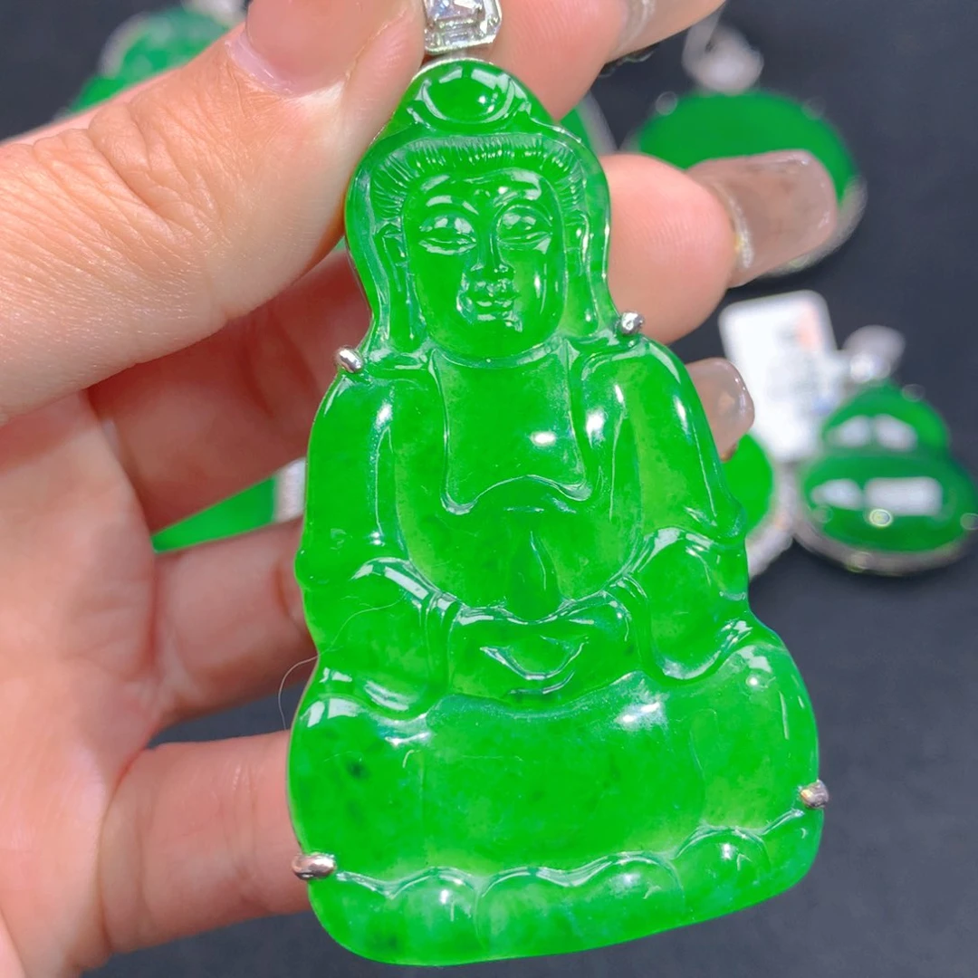 翡翠颈饰银S925镶嵌1111111111111