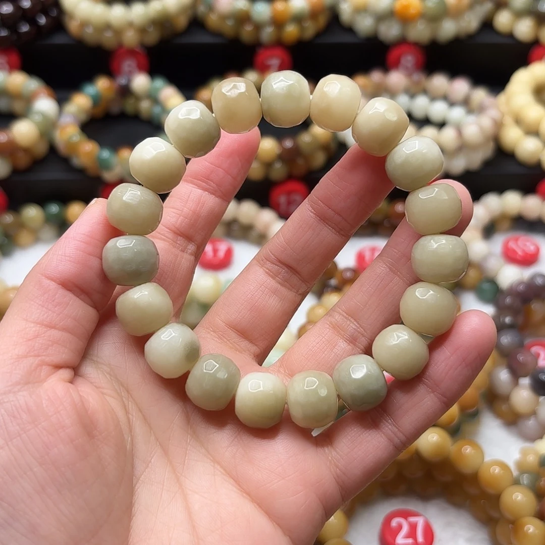 手串菩提根/象牙果钻石切面 已加备用珠