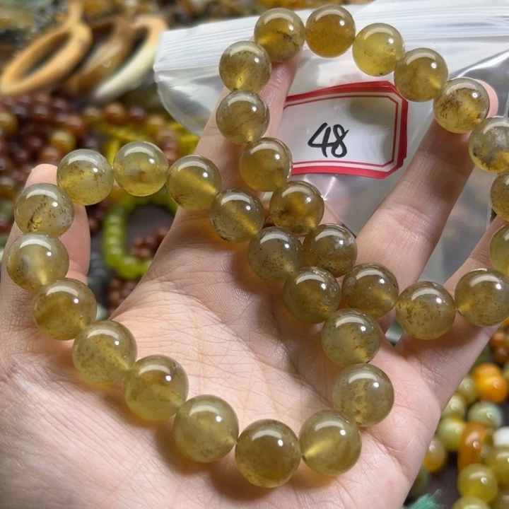 未镶嵌蛇纹石玉手链