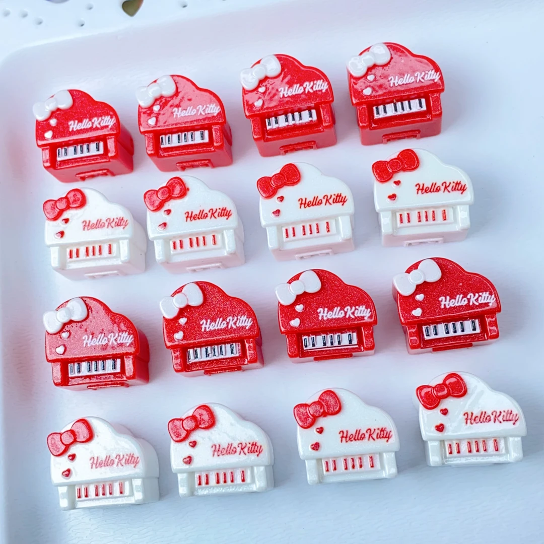 【定制】立体亏提钢琴 diy奶油胶发夹冰箱贴材料手工钥匙扣饰品