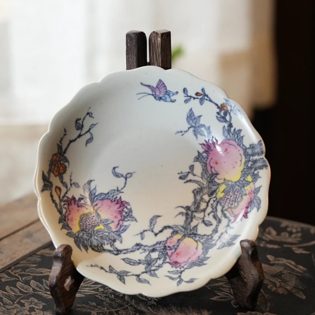 【雲梦】游然堂-石榴花口壶承（YRT00079）