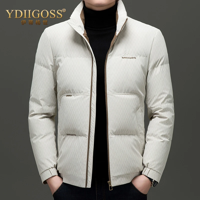 YDIIGOSS休闲羽绒服男士时尚潮流冬季加厚保暖立领上衣商务休闲短
