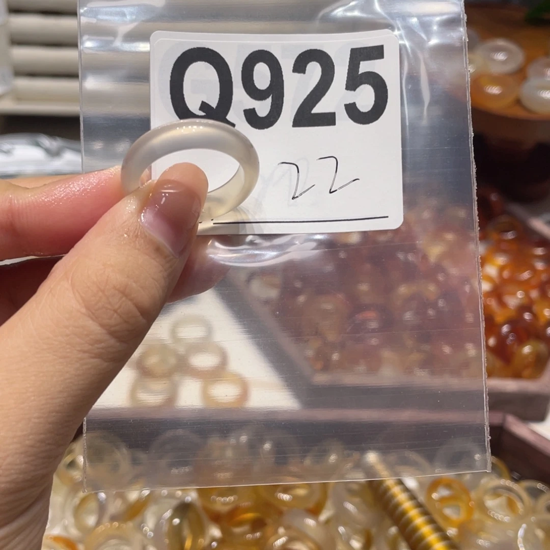 玛瑙/玉髓未镶嵌戒指925