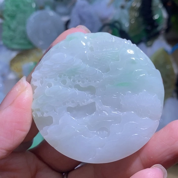 【闪购商品】翡翠挂件未镶嵌山水