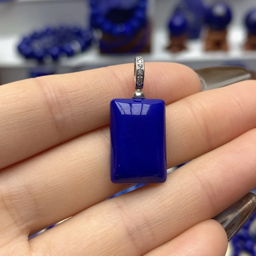 青金石银S925镶嵌颈饰