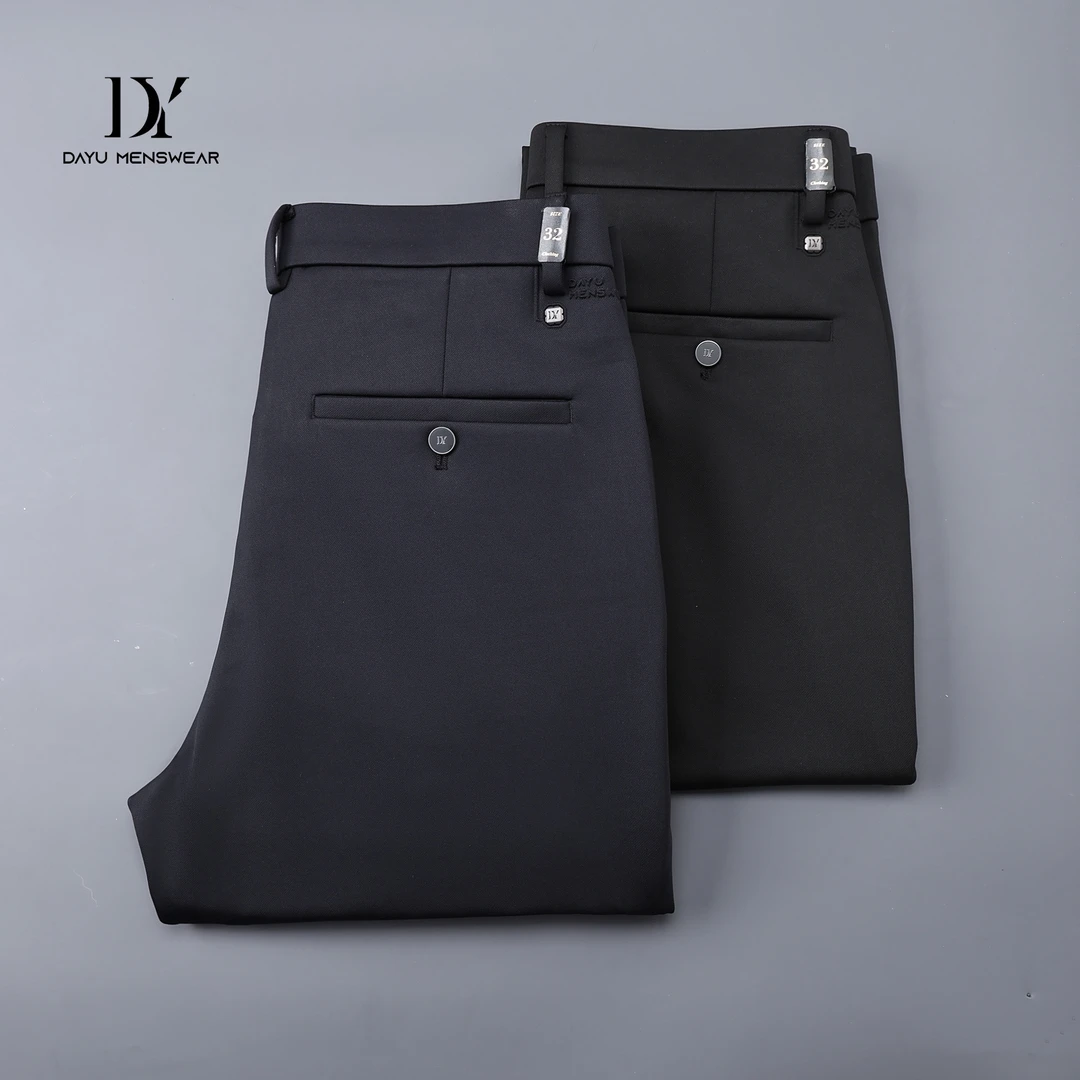 【DY推荐】秋冬男士高奢莱赛尔百搭商务休闲直筒裤8866