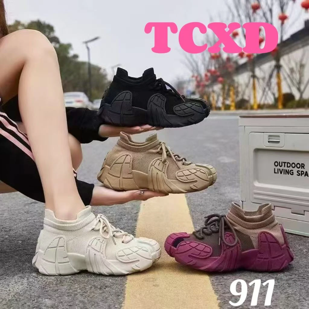 八爪鱼防滑鞋飞织休闲运动透气舒适女款