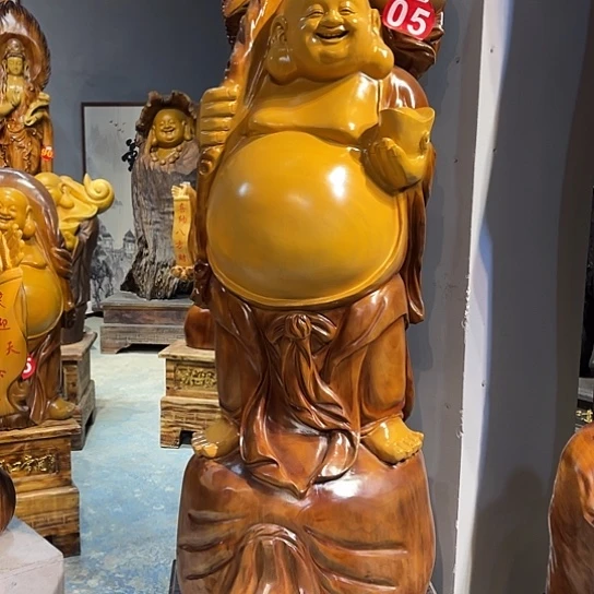 百***车香樟木香樟木雕刻人物摆件