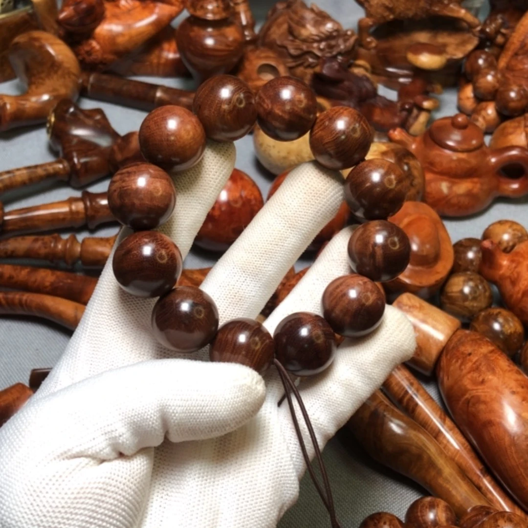 【闪购商品】木麻梨疙瘩火琉璃手把件