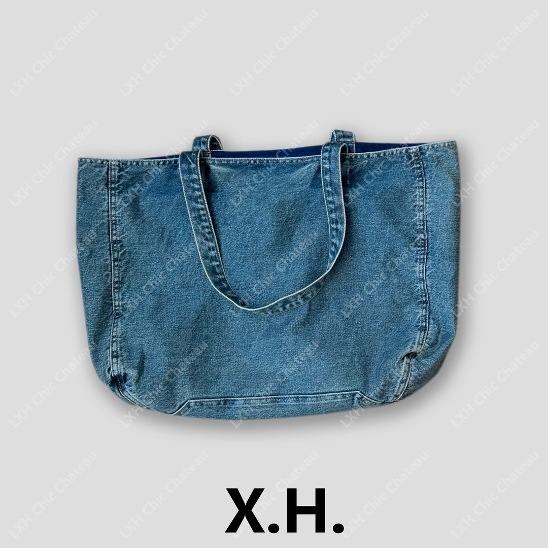 【刘小黑】时髦又百搭大容量牛仔托特单肩包牛仔包