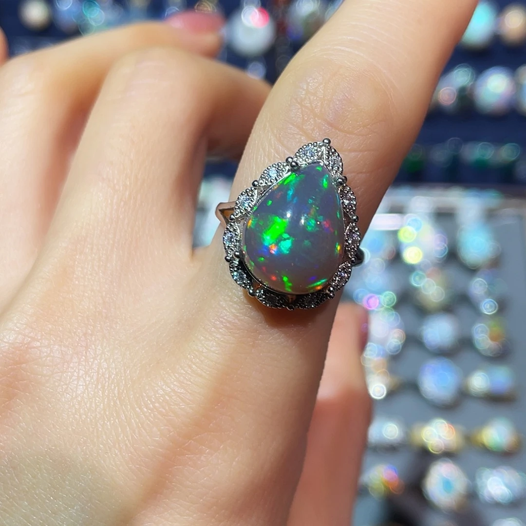 欧泊银S925镶嵌戒指