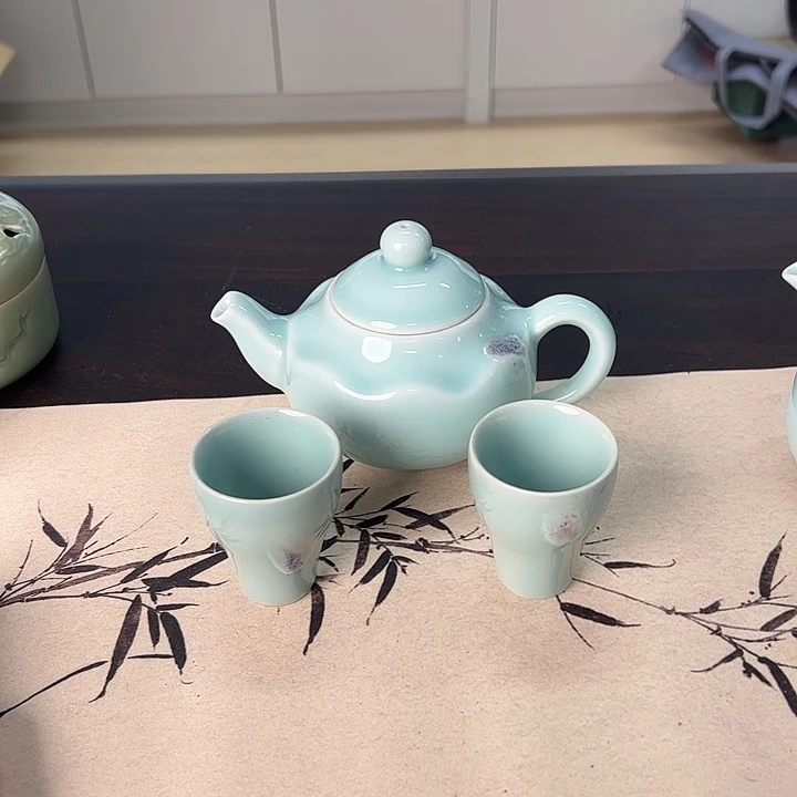 龙泉云间青瓷小米茶器
