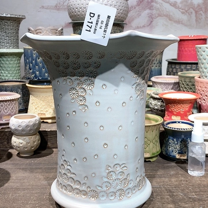 七里烧陶瓷02-16-171口径21蹲*儿