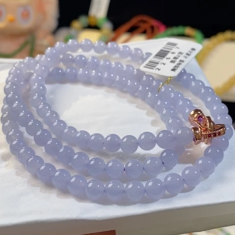 翡翠散珠卡5+ 冰紫项链