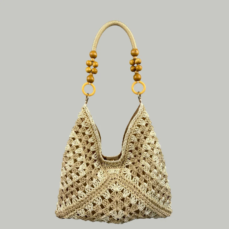 小众大容量镂空托特包包女2025新款单肩编织草编包海边度假沙滩包