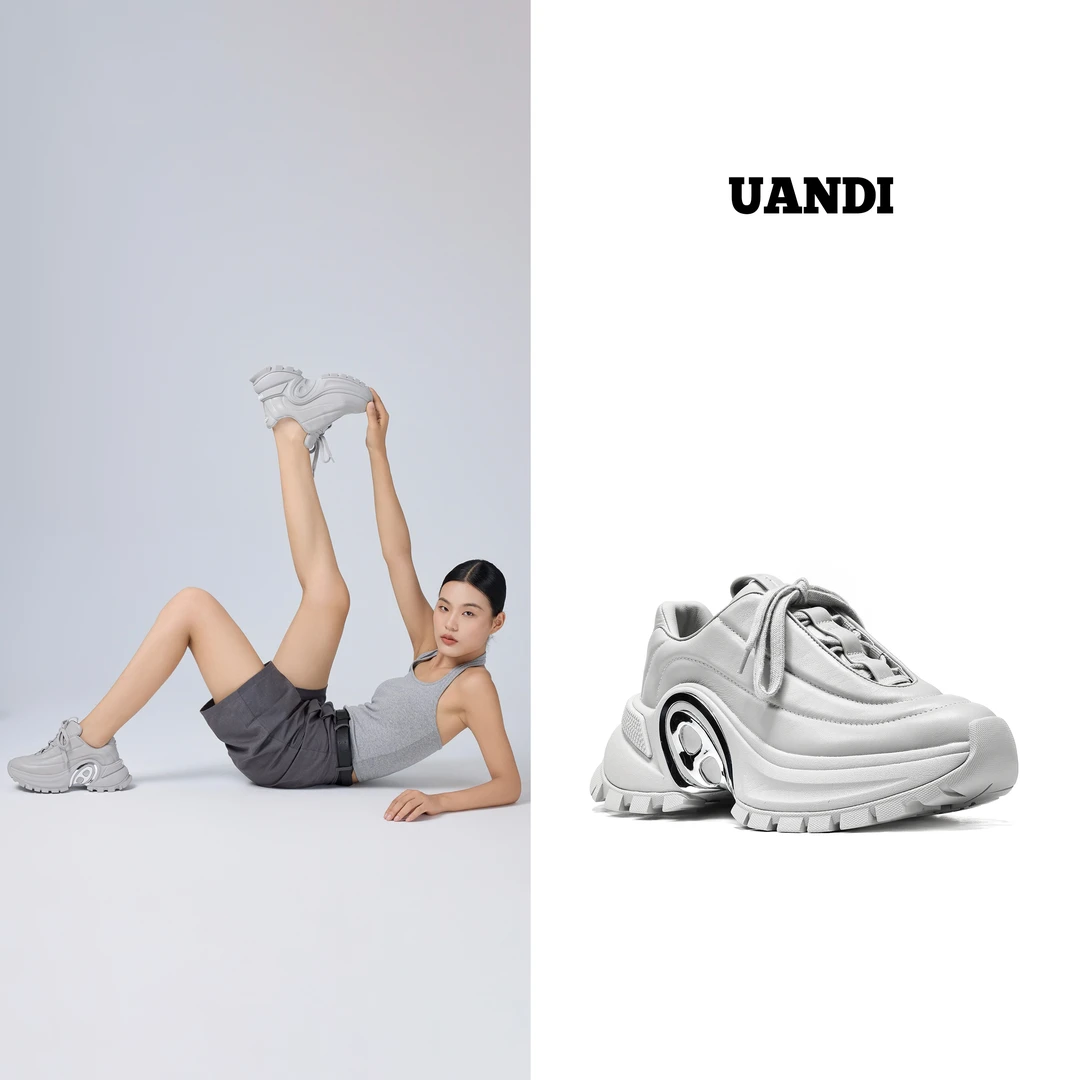 UANDI原创秋冬新款时尚运动休闲厚底增高慢跑运动老爹鞋8905-1