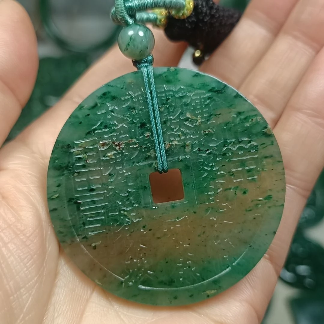 独山玉未镶嵌花钱