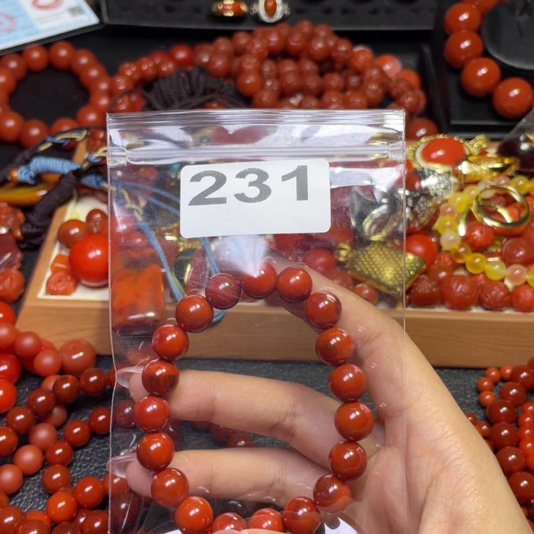 南红玛瑙颈饰合金芯*