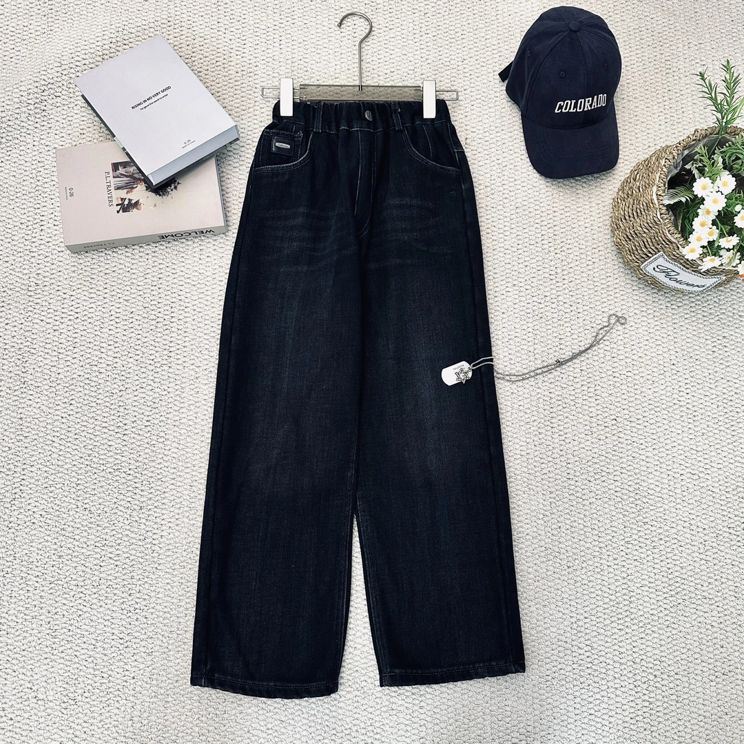 男童秋冬深蓝牛仔裤8015