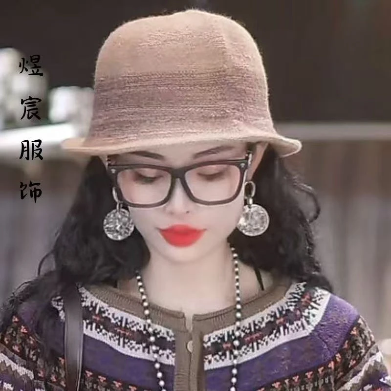 煜宸原创❀【2037】春夏透气凉帽针织太阳帽时尚卷边遮阳防晒盆帽女