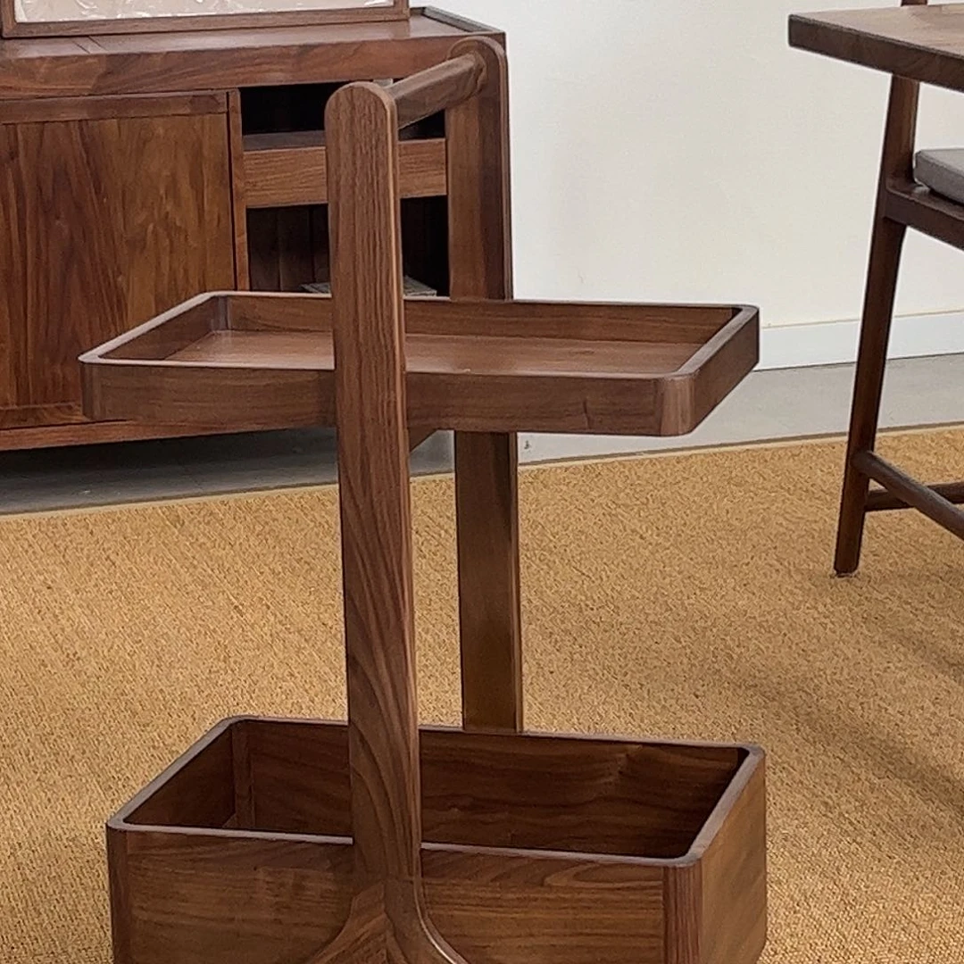 黑胡桃木提盒边几