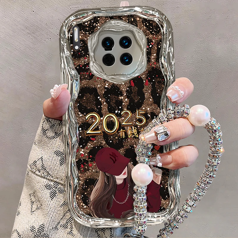 适用于【华为】Mate30Pro/EPro高级感豹纹有钱有你新年女款手机壳