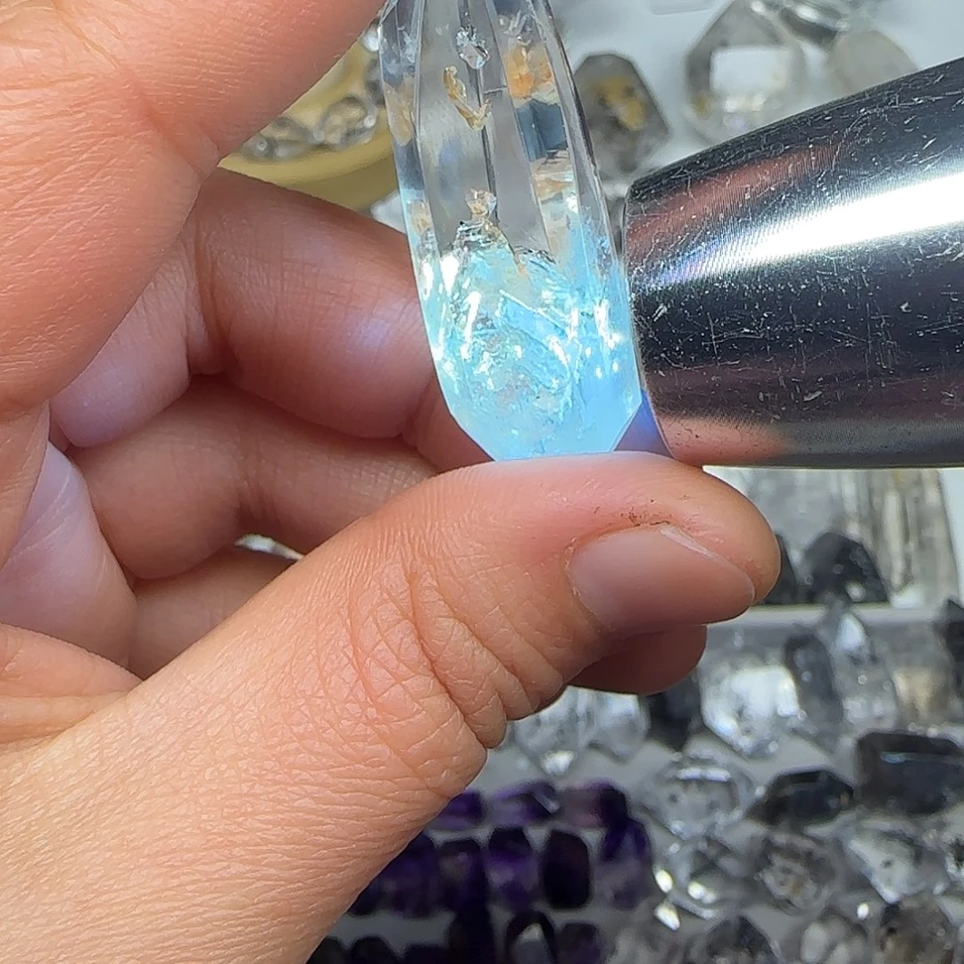 珠宝半成品水晶未镶嵌水胆沙