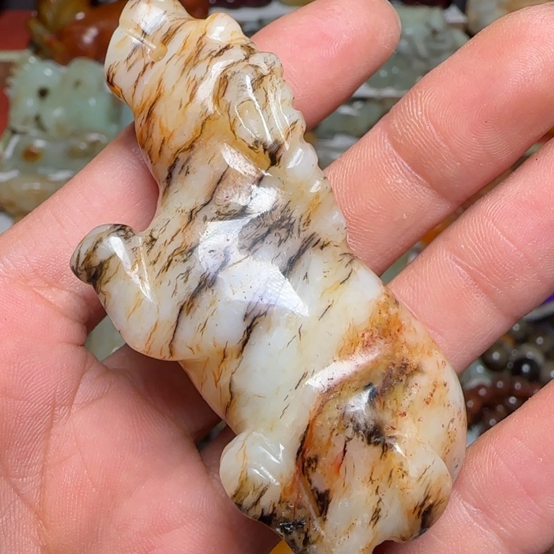 用***5和田玉未镶嵌挂件