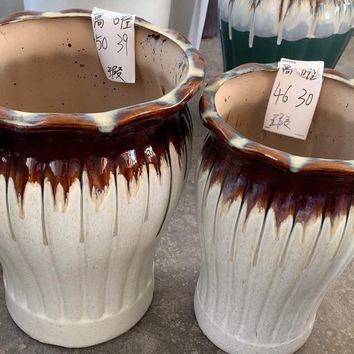 花盆流油白色一套的