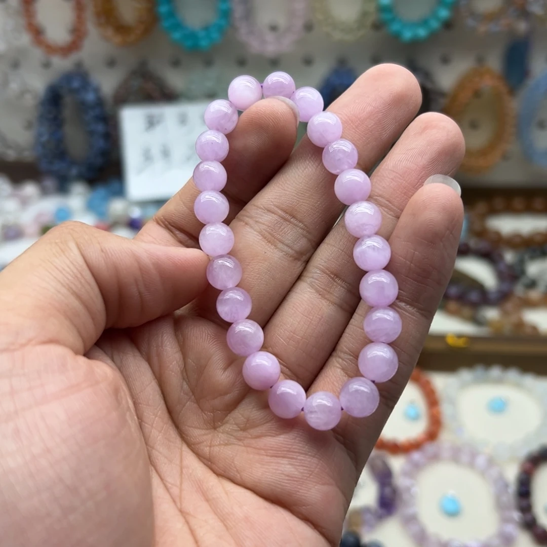 手链水晶未镶嵌8咪满猫眼紫锂辉