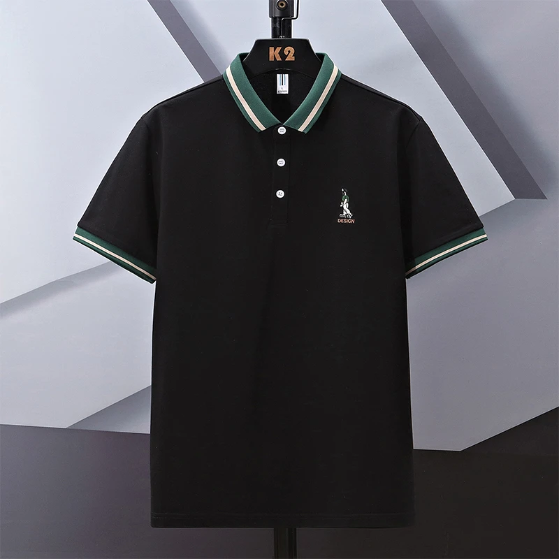 大码男式POLO衫薄款翻领加肥加大码肥佬上衣短袖男