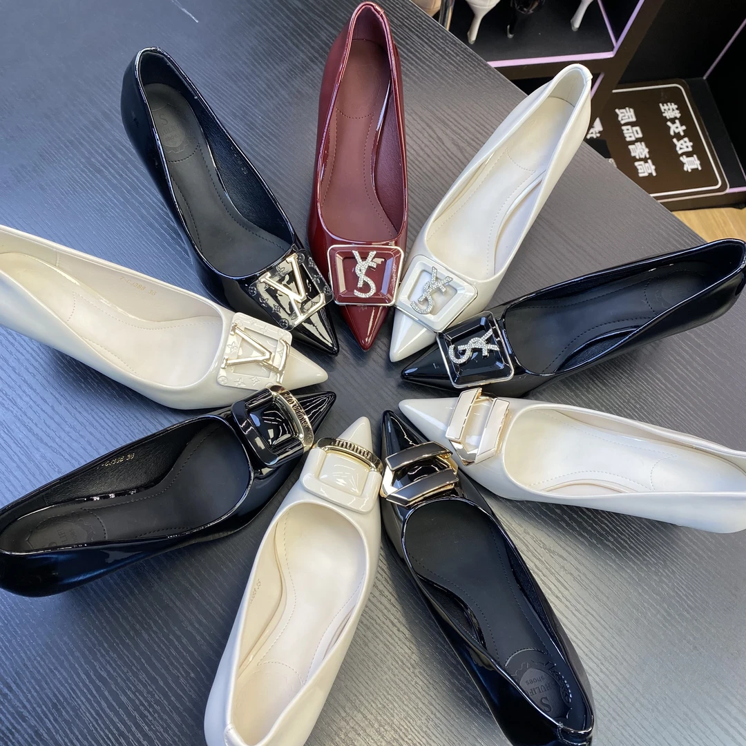 【5cm，501—550】单鞋女鞋广州高端气质时尚百搭尖头细跟高跟鞋