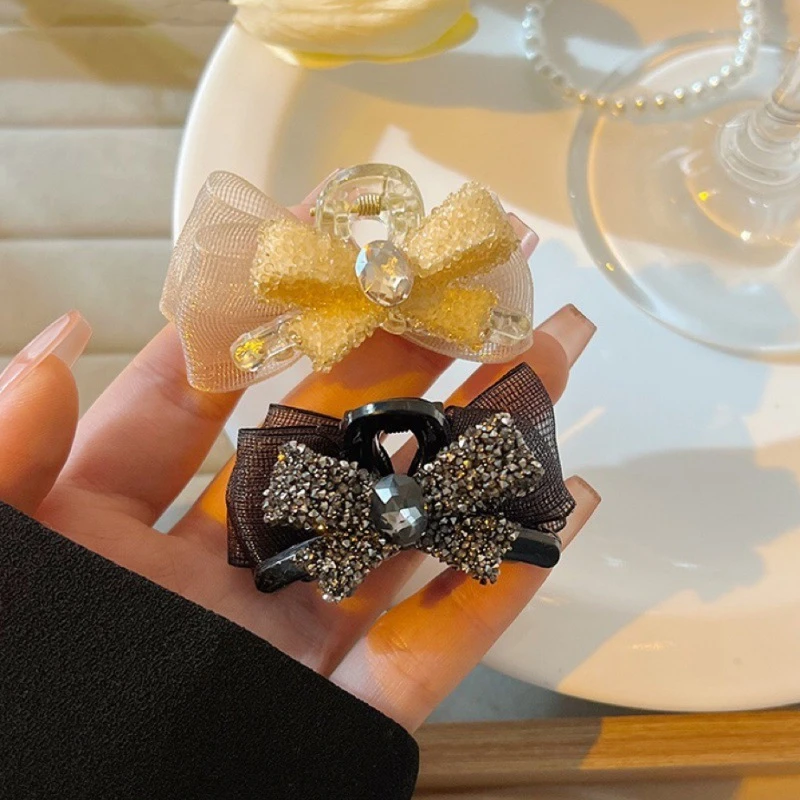 诗泊雅 主播推荐 亚克力/树脂闪闪蝴蝶刘海小发夹