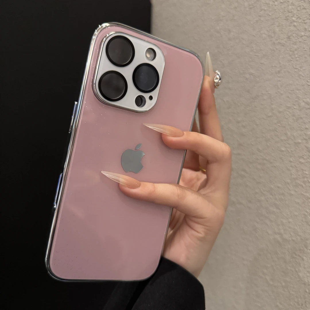 高级闪粉玻璃适用苹果17promax手机壳轻奢iPhone16小众15个性14女