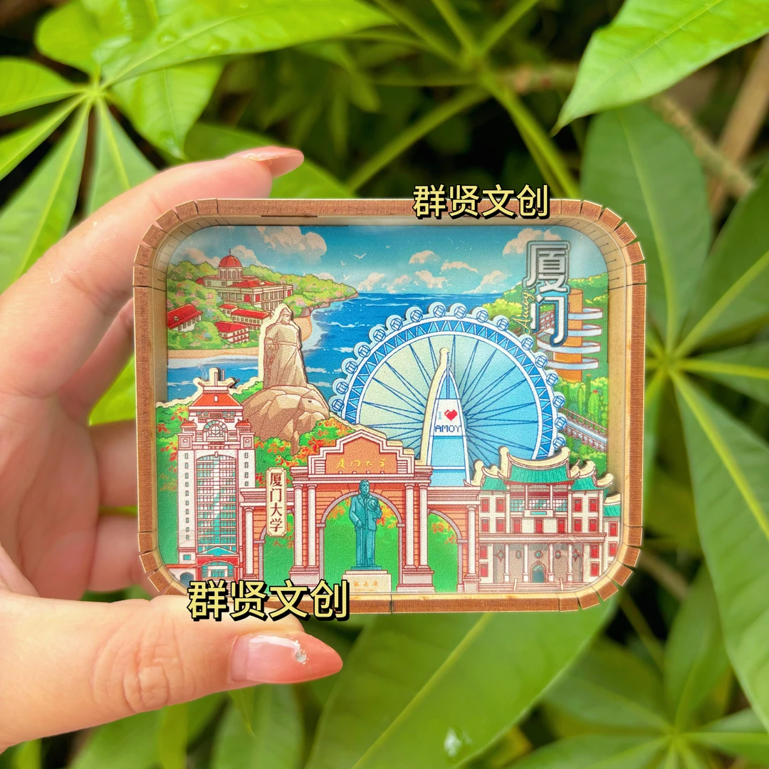 厦门泉州福州动态八音盒木质机械可旋转成都西安北京重庆旅游纪念