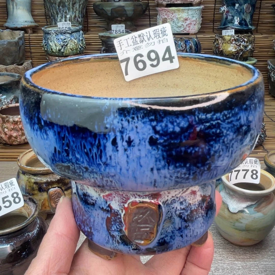 手工花盆默认瑕疵完美者勿拍