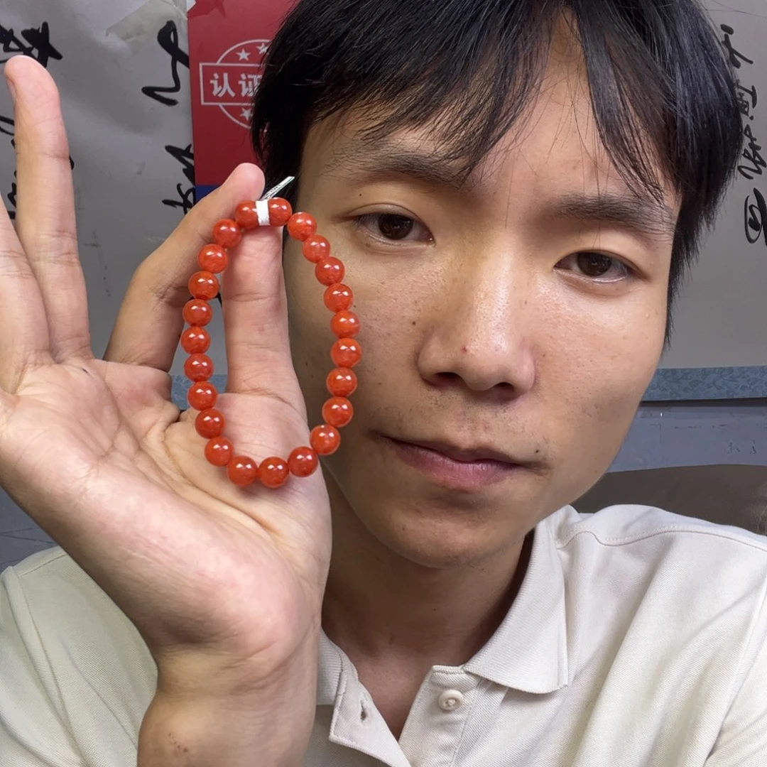颈饰未镶嵌南红玛瑙多样性云南南红火焰红卡8货头