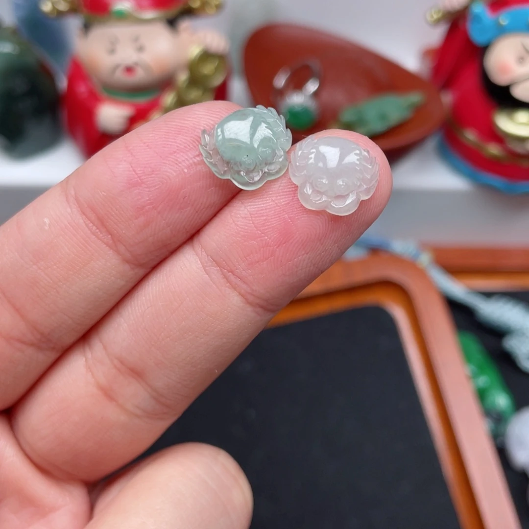 翡翠颈饰未镶嵌S**n一对螃蟹