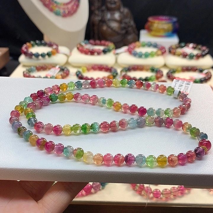 碧玺手链未镶嵌6.2/西瓜。