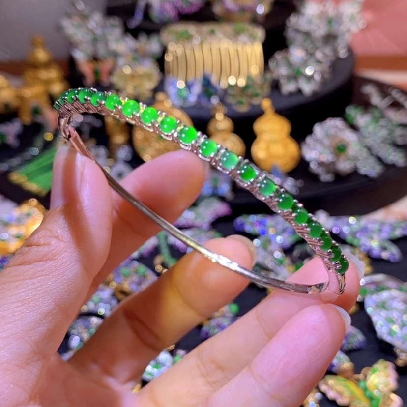 【闪购商品】翡翠挂件银S925镶嵌
