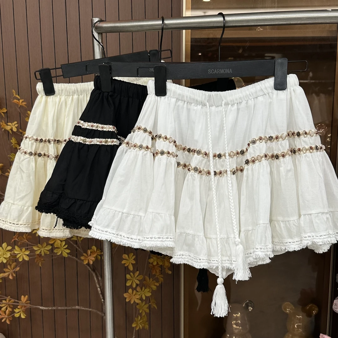 【RRSIFU蓉蓉私服】XS2359甜美少女蓬蓬裙 系花边蕾丝蛋糕半身裙