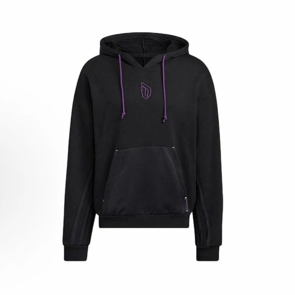 adidas DAME 8 Inn Hdy 篮球运动套头卫衣 男款 黑色HE5464