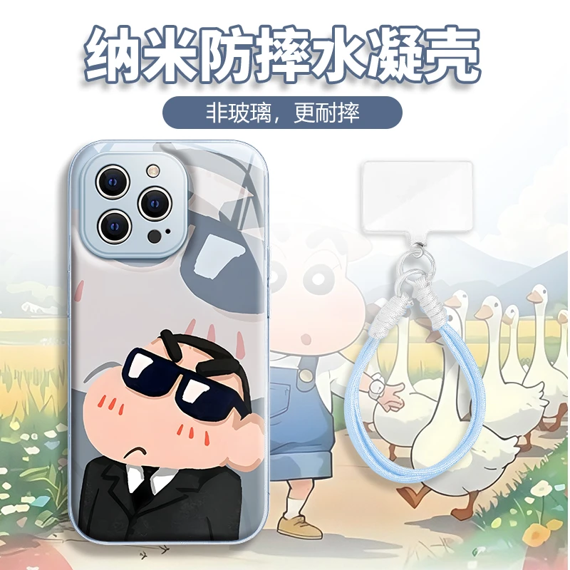 水凝壳适配苹果16手机壳华为荣耀OPPO小米vivo耐摔可爱卡通创意