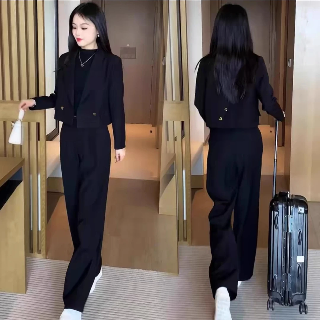 1699小个子时尚西装套装女装短款2025春秋新款气质西服外套两件套