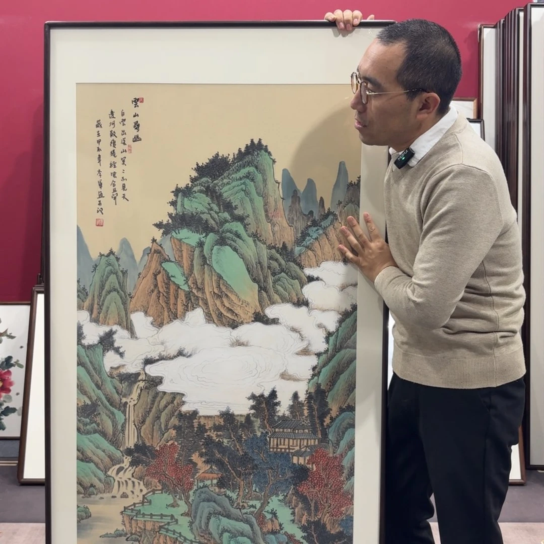 国画手绘作品带框160/8