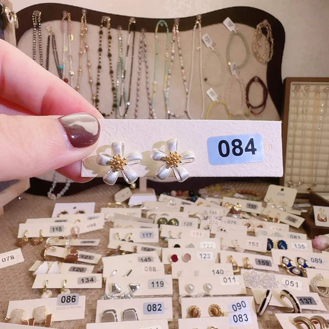 仿珍珠铜合金925银耳钉