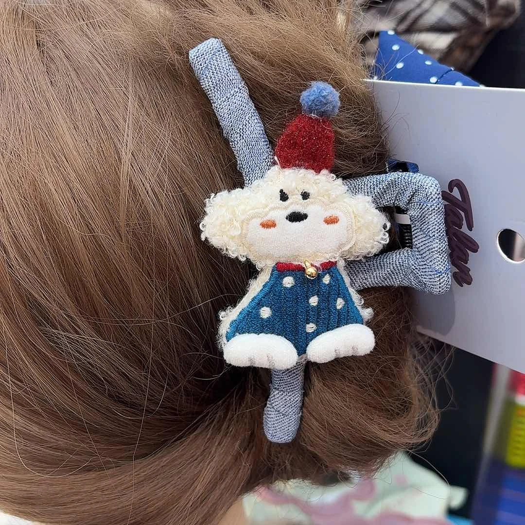 布艺非金属可爱狗狗大抓夹